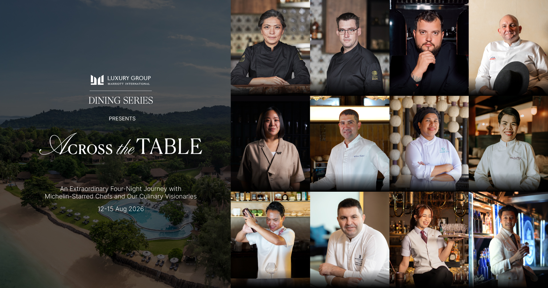 เดอะ นาคา ไอแลนด์ ภูเก็ต เสิร์ฟประสบการณ์ Gastronomy ระดับโลก ผ่าน “Across the Table” Luxury Dining Series รวมเชฟมิชลินสตาร์และผู้เชี่ยวชาญด้านเครื่องดื่มในค่ำคืนสุดเอ็กซ์คลูซีฟ